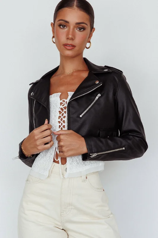 Toulouse Faux Leather Jacket Black