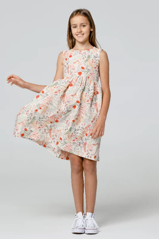 Mini Me Smock Dress, Sleeveless, Whimsical Garden