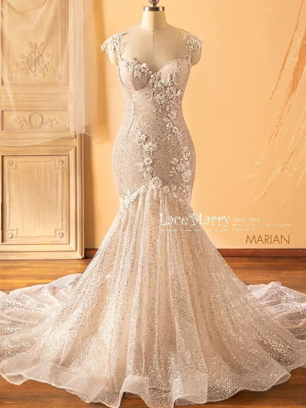 MARIAN / Fabulous Wedding Dress with All Around Sparkling