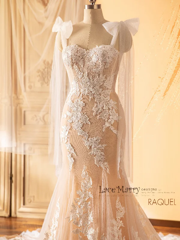 RAQUEL / Sparkling Lace Wedding Dress in Amazing Silhouette