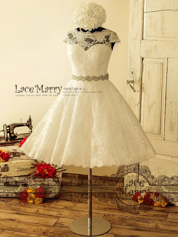 Rockabilly Inspired Short Wedding Dress