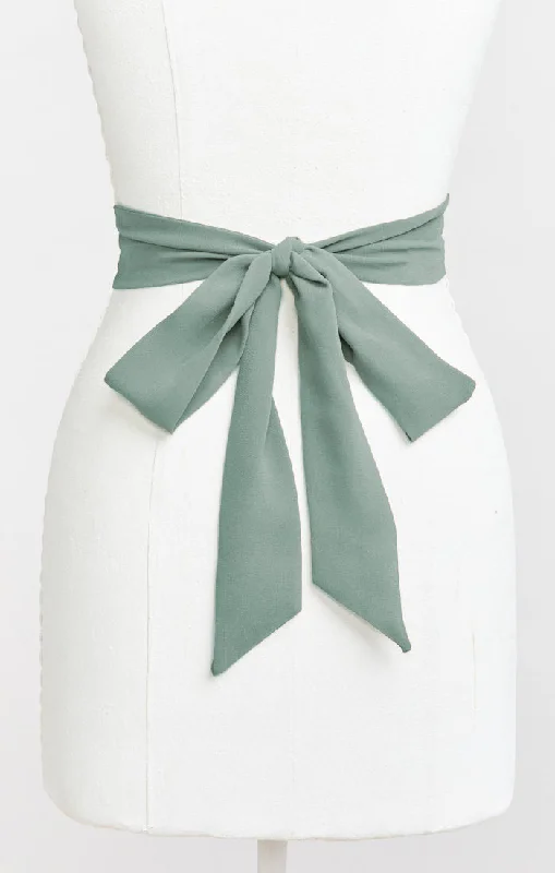 Bridesmaid Sash ~ Deep Sage Chiffon