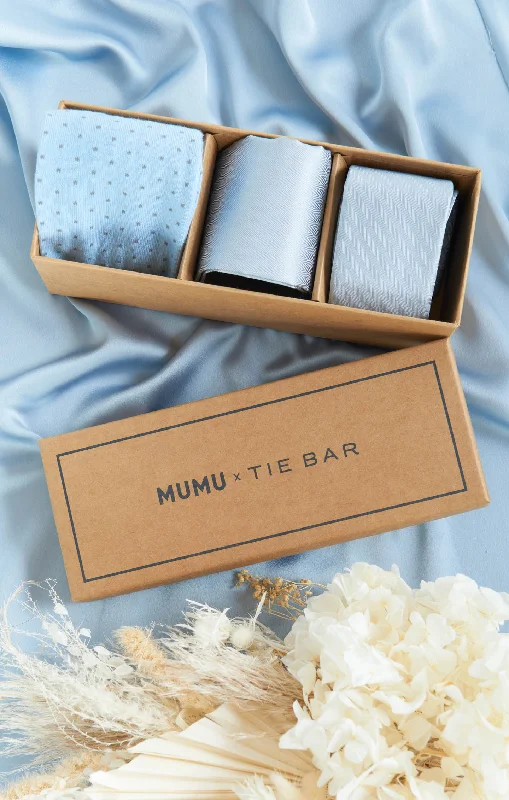 Mumu Weddings x Tie Bar Gift Box ~ Steel Blue Solid